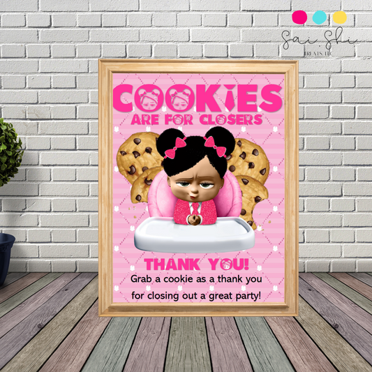 Boss Baby Girl Cookies File [INSTANT PRINTABLE PDF FILE]